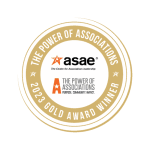 ASAE Power of A Gold Award emblem